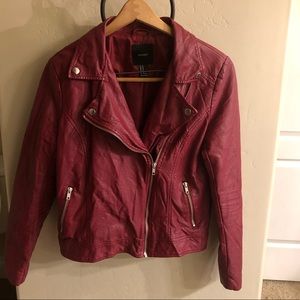 Leather Jacket - Maroon